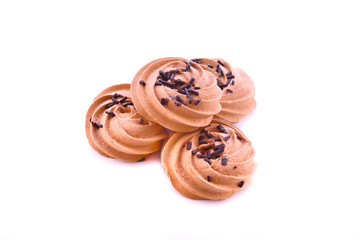 Meringue isolated on white background