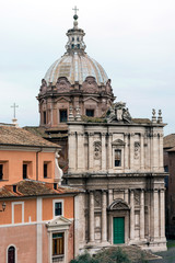 building of the Church of St. Luke and Martina in the Roman forum ,Rome