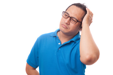Naklejka premium Funny Man Regret and Hits His Forehead