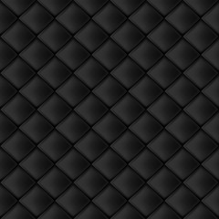 Seamless Black Leather Upholstery Background