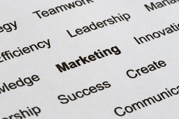 Obraz premium Customer Service Buzzwords on Printed Paper