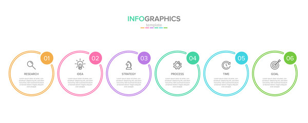 Vector infographic label template with icons. 6 options or steps. Infographics for business concept. Can be used for info graphics, flow charts, presentations, web sites, banners, printed materials.