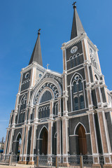 Fototapeta na wymiar Catholic church in Chanthaburi province, Thailand.