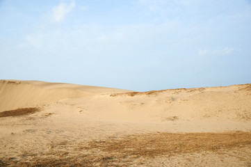 Fototapeta na wymiar Sindu-ri Coastal Sand Hills in Taean-gun, South Korea.