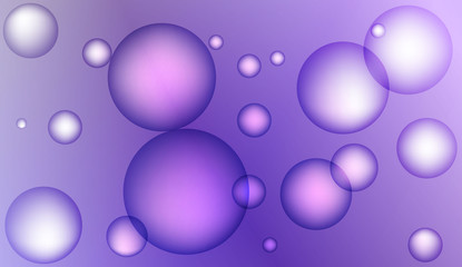 Background with bubbles. Design for your header page, ad, poster, banner. Pastel Gradient Color Vector illustration.