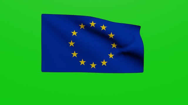 Bandera Uni&oacute;n Europea. V&iacute;deo