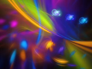 rainbow abstract fractal background 3d rendering illustration