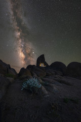 Milky Way Galaxy behind Boot Arch from Alabama Hills, California 