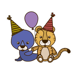 card of celebration with animals