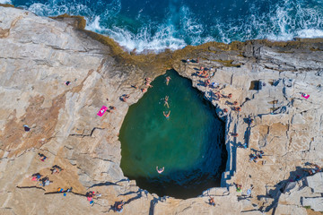 Fototapeta na wymiar Giola natural pool in Thassos island, Greece