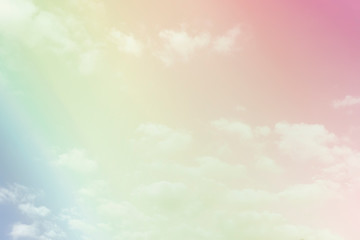 Obraz na płótnie Canvas Sky and clouds in pastel tones