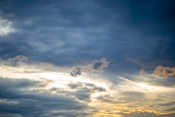 The evening or morning cloud background on the sky by blurry style. 