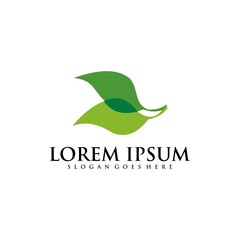leaf logo design template