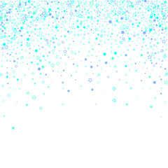 Blue, cyan, turquoise glitter stars confetti
