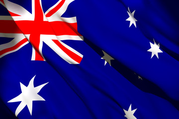 Australia flag waving