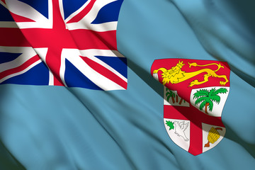 Fidji flag waving