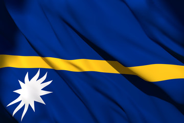 Nauru flag waving
