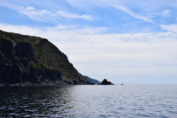 Fototapeta na wymiar shoreline along the Bonne Bay in the Gros Morne National Park, Newfoundland and Labrador Canada