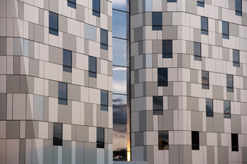 Detail of a modern glass building
