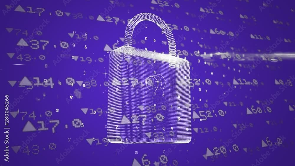 Aufkleber digital lock and values