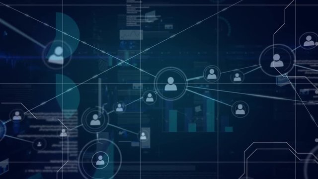 Profile icons with program codes and graphs