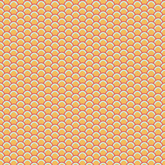 Orange and yellow fish scale scallop pattern © Heather Doucette