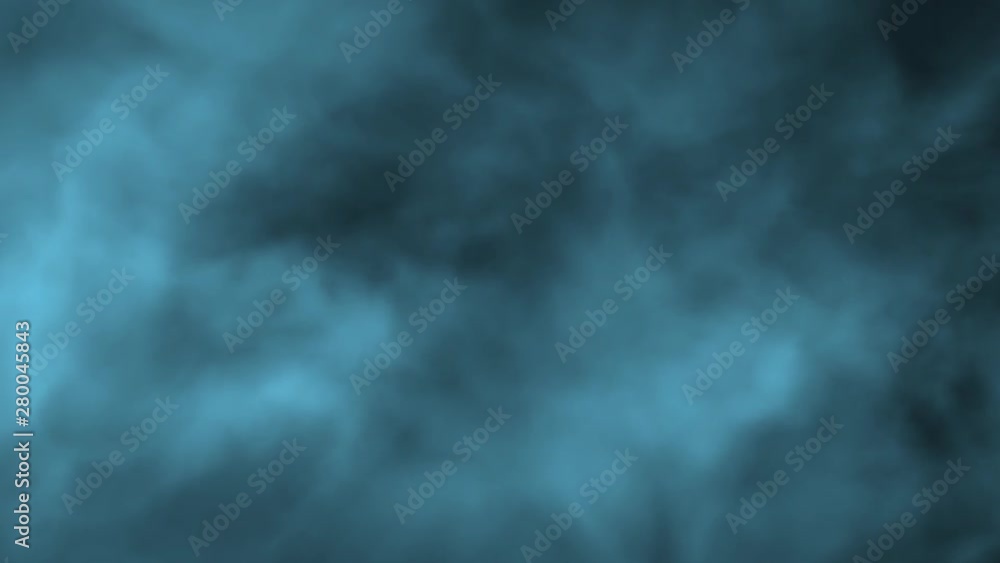 Wall mural High Quality Fog Smoke Loop - BlueGreen Front wind - with alpha channel, 30 ips High Definition Pre-Keyed stock footage element for compositing. Ideal for visual effects & motion graphics.