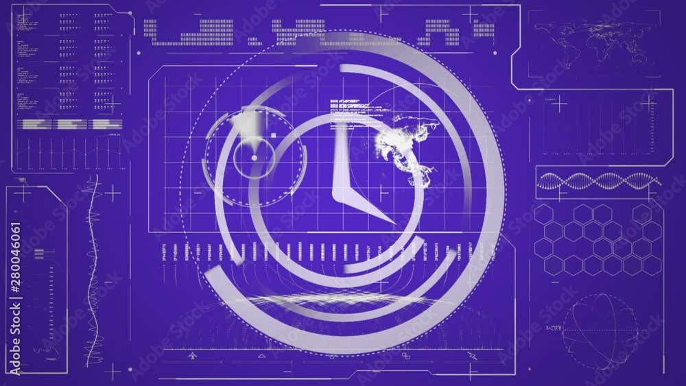 Poster analog clock and digital interface
