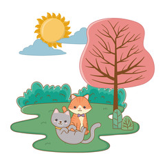 Cats cartoons design vector illustrator