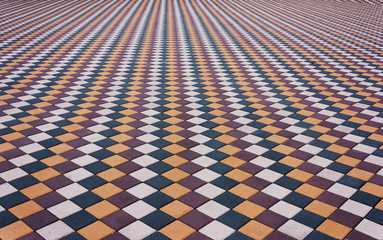Mosaic of color stylish modern paving stones.