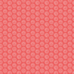 coral background with flowers