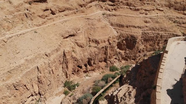 St. George Monastery in Wadi Qelt. (Monastery of Saints George and John Jacob of Choziba), located in Wadi Qelt, in the eastern West Bank, in Area C of the Palestinian Authority territories.
