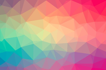 Illustration of abstract low poly red horizontal background.