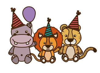 card of celebration with animals