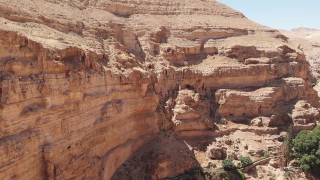 St. George Monastery in Wadi Qelt. (Monastery of Saints George and John Jacob of Choziba), located in Wadi Qelt, in the eastern West Bank, in Area C of the Palestinian Authority territories.