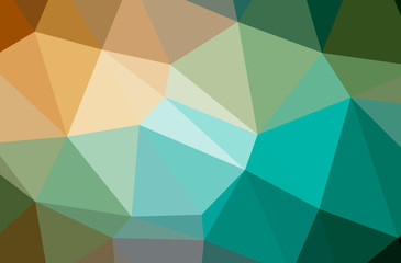 Fototapeta premium Illustration of abstract Green horizontal low poly background. Beautiful polygon design pattern.