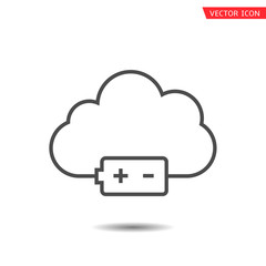 Cloud and battery icon