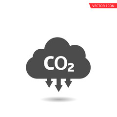 CO2 cloud icon