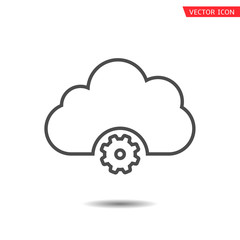 Data storage cloud icon