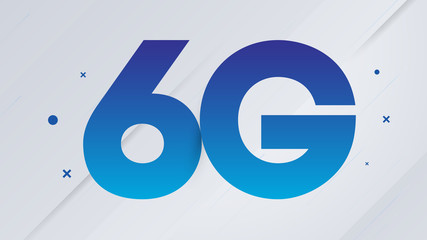 Vector technology icon network sign 6G. Illustration wireless 6G internet symbol.