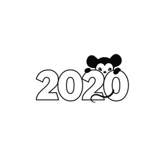 Rat mouse as symbol for year 2020 by Chinese