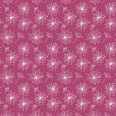 seamless background with dandelions