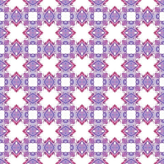 Red blue geometric seamless pattern. Hand drawn wa