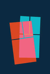 Pink and blue windows