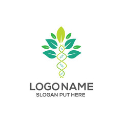 Bio tree Logo design template