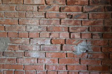 The structure of the old brickwork. Wall, background