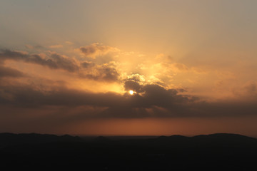 Fototapeta na wymiar Sunset in Menorca Island. Spain