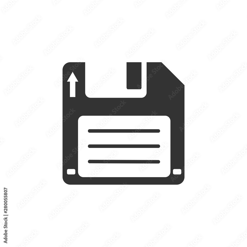 Leinwandbilder Floppy disk icon template color editable. Diskette symbol vector sign isolated on white background. Save Icon Vector illustration for graphic and web design.