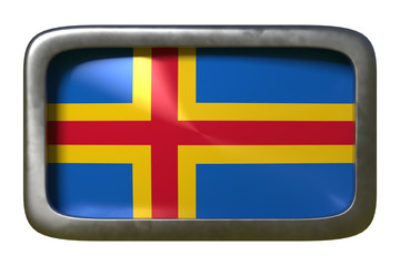 Aland Islands flag sign