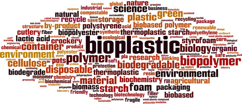 Bioplastic word cloud